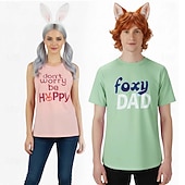 preiswerte Herrenkostüme-Tierdetektiv Hasenoffizier Hasenpolizei roter Fuchs T-Shirt Schlafanzug Herren Damen Erwachsene Karneval Party Leistung