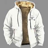 halpa Vintagetyyliset etniset hupparit-Miesten Graafiset tulosteet Kantri Hupparit Pitkähihainen paidat Hupullinen Päivittäin Vapaa-aika Pyhäpäivä Loma Syystalvi Musta Valkoinen Rubiini Vaatetus Suunnittelija S M L XL XXL 3XL