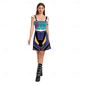 baratos Trajes Femininos-Inspirado em ídolos coreanos Estrela pop Ocasiões Especiais Fantasia fantasia Fantasia de Carnaval Ídolo Virtual for Mulheres Adulto Dia Das Bruxas Carnaval Espetáculo Comic Con Anime Expo