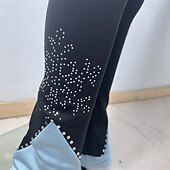 levne Oblečení na trénink v krasobruslení-Bunda s kalhotami na krasobruslení, dámské dívčí kalhoty na krasobruslení, legíny, nebesky modré, fleecové, spandexové, pružné, tréninkové, soutěžní, bruslařské, termo