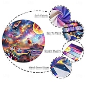 abordables Tapisseries à la lumière noire-Tapisserie murale lumineuse à effet ultraviolet, motif astronaute, galaxie, espace, phosphorescente, univers psychédélique, planètes, ciel étoilé néon, décoration murale pour la maison