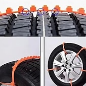 cheap Heating &amp; Cooling-10/20/30pcs Universal Reusable Non-Slip Polyethylene Tire Chains – Universal Anti-Skid Snow Tire Traction Chains for Cars, SUVs &amp; Trucks, Easy Installation, Durable Emergency Winter Driving Aid