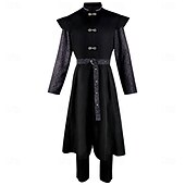 economico Capispalla-Set Retrò Vintage Medievale Rinascimento Abiti Drago Ricamato Costume Per uomo Halloween Fiera Rinascimentale Adulti Cappotto Cintura Tutte le stagioni