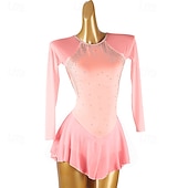 halpa Taitoluistelupuvut-Taitoluistelupuku Naisten Tyttöjen Luistimet Hameet Violetti Musta Valkoinen Avoin selkä Silmukka Spandex Erittäin elastinen Kouluts Kilpailu Luisteluasu Klassinen Kristalli / Strassi Pitkähihainen