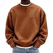 economico Felpe 3D da uomo-Per uomo Tinta unica Felpa Manica Lunga Felpe Girocollo Abbigliamento Sportivo Classico Casuale Quotidiano Tutte le stagioni Blu Nero Blu reale Abbigliamento progettista Stampa 3D S M L XL 2XL 3XL