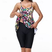 levne Surfovací tankiny a bikiny-Dámské Plavky 2 ks Tropický vzhled Ultra lehký (UL) Elastický Bez rukávů Plavky Surfování Šnorchlování Léto