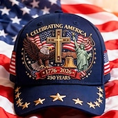 Недорогие Америка 250-Кепка к 250-летию с орлом свободой и крестом Патриотическая американская кепка для commemorative celebration и национальной гордости семиквинтескеннального