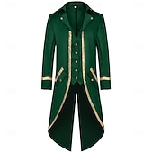  Retró Rokokó Középkori Kabát Szmoking Frakk Jelmez Férfi királyi Mindszentek napja Farsang Parti LARP Ren Faire Felnőttek Kabát Minden évszak