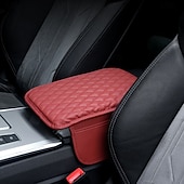 abordables Colgantes y ornamentos para coche-Cojín para caja de reposabrazos de automóvil, bolsa de almacenamiento de doble bolsillo multifuncional, funda de almohadilla de elevación de esponja para caja de reposabrazos central de automóvil.