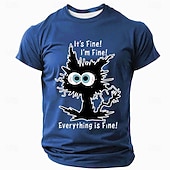 ieftine Tricouri cu umor sarcastic-Bărbați Argou amuzant Tricou Manșon scurt Tricou Tipărire 3D Stil Nautic Cămașă Modă Zilnic Zilnic Stradă Albastru piscină Negru Roșu-aprins Vară Primăvară Îmbrăcăminte S M L XL XXL XXXL