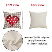 baratos Cuscini, inserti e coperture-Valentine's Day Throw Pillow Cover, Holiday Letter Print Cushion for Sofa, Home Decor, Cozy Decorative Pillow for Living Room, Bedroom, and Office