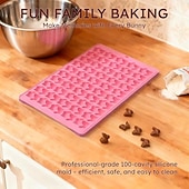 levne velikonoční-Forma na pečení velikonočních zajíčků se 100 otvory, nepřilnavá forma na pečení s velikonoční tematikou a číselnými tvary, kompatibilní s fondánem a polevou, opakovaně použitelná pro tematické večírky