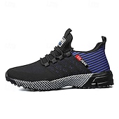 abordables Baskets Décontractées-Chaussures de course noires en mesh pour hommes – baskets athlétiques légères avec tige respirante, idéales pour la course, la salle de sport et les activités sportives.