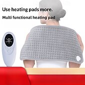 baratos equipamento de aquecimento-Almofada de aquecimento elétrica com desligamento automático e 6 níveis de temperatura - lavável na máquina.