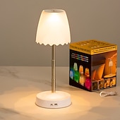 tanie Lampy stołowe-Lampka nocna reagująca na gesty, z regulowanym na wysokość drążkiem, zmieniająca 7 kolorów &amp;Lampa stołowa z 3 trybami RGB i bezdotykowym sterowaniem gestami, bezstopniowo ściemnialna lampka nocna do