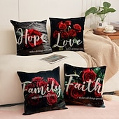 tanie Rzuć poduszki, wkładki i osłony-Poszewka na poduszkę z motywem róży na Walentynki, motyw mrocznego zaklęcia, poduszka z nadrukiem czarnej róży, romantyczna sofa &amp;wystrój sypialni, przytulna poduszka do salonu