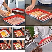 baratos Arrumação de Cozinha-Conjunto de 2/4 recipientes empilháveis para armazenamento de alimentos na geladeira com vedação a vácuo, caixas organizadoras de cozinha de alta qualidade para frutas, verduras, pão e carne.