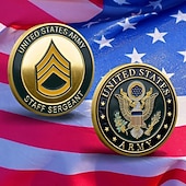  Pamětní mince U.S. Army – železná umělecká vojenská výzva k 250. výročí sběratelská medaile pro vojáky a vlastenecké dárky k semikvincentenáriu