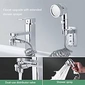 cheap Bathroom Accessory Set-Handheld Shower Head with Adjustable Spray - 304 Stainless Steel Bathroom Faucet Extension, Detachable Hose for Bathtub &amp; Sink, Ergonomic Design for Comfortable Bathing, Durable &amp; Easy to Clean