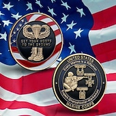 abordables 250 Aniversario de los EE. UU.-Moneda Conmemorativa del Cuerpo de Marines de EE.UU. – Moneda de Desafío Militar de Arte de Hierro del 250.º Aniversario de los Estados Unidos Medalla Coleccionable de Metal para Marines y Regalos