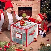 olcso Karácsonyi tárolás-karácsonyfa gömb szervező dísztároló konténerek, dísztároló doboz kemény műanyag tartályok, amelyek akár 64 ünnepi díszt is tárolhatnak