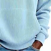 זול קפוצ'ונים בסיסיים לגברים-בגדי ריקוד גברים קפוצ'ון קורדורוי תעצור בצד קפוצ'ון רוכסן רבע אפור בהיר עם קפוצ'ון אחיד כיס קנגורו מרקם קזו'אל יומי ספורט וחוץ סגנון רחוב מגניב בגדי ספורט קיץ &amp; אביב ביגוד קפוצ'ונים חולצות טריקו
