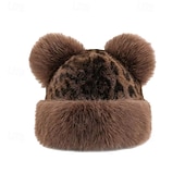 economico Cappelli-Per donna Cappello Cappelli Invernali Antivento Caldo Quotidiano All'aperto Streetwear Pile Leopardo