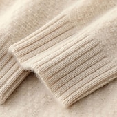 preiswerte Wollpullover für Herren-Hochwertiger Herrenpullover aus reiner Wolle und Kaschmir mit Viertelreißverschluss, klassischer Strickpullover, weich, warm und atmungsaktiv.