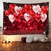 economico Tapezzerie per le vacanze-Arazzo "ti amo" per San Valentino, perfetto per confessioni, feste, proposte, sfondi per eventi, decorazioni romantiche per cabine fotografiche, celebrazioni o occasioni speciali