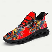 abordables Chaussures pour hommes-Baskets pour hommes de Mardi Gras avec imprimé multicolore jour des morts – Motif amusant et festif baskets confortables parfaites pour les défilés de carnaval