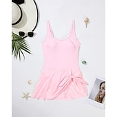 Χαμηλού Κόστους Rash Guards One Pieces-Γυναικεία Μαγιό Μονόχρωμο Προστασία UV Υψηλή Ελαστικότητα Αμάνικο Μαγιό Σέρφινγκ Καταδύσεις Ψαροντούφεκο Καλοκαίρι