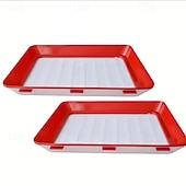 baratos Arrumação de Cozinha-Conjunto de 2/4 recipientes empilháveis para armazenamento de alimentos na geladeira com vedação a vácuo, caixas organizadoras de cozinha de alta qualidade para frutas, verduras, pão e carne.