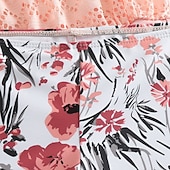 abordables Surfing Tankinis &amp; Bikinis-Mujer Traje de baño con estampado floral Traje de baño Tankini Floral Elástico Sin Mangas Bañadores Surf Playa Vocación Verano