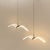 olcso Függőfények-led függőlámpák konyhai szabályozható akril világítás 40cm 1/3/4 fényű modern parasztház előtér bejárati lámpatestek mennyezetre függő földgömb asztal fölé 110-240v