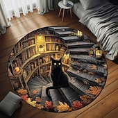 billiga Områdesmattor-3D-optisk illusion area matta visuell fälla golvmatta halkskydd svart katt trappdesign för sovrum vardagsrum dörröppning inomhus utomhus kiseljord snabb torkning absorberande 2.6fot