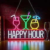 voordelige Decoratieve lichten-bar papegaai kokosboom cocktail led neon lichtreclame dimbaar usb voeding voor wanddecoratie hawaï zwembad tiki bar feest binnen slaapkamer woonkamer eetkamer mancave decoratie cadeau