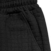 preiswerte Lässige Shorts-Herren Waffel Shorts Sommershorts Strandshorts Freizeitshorts Kordelzug Elastischer Bund Einfarbig Komfort Knielang Täglich Outdoor Streetwear Urlaub Mode Schwarz Weiß Mikroelastisch