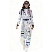 お買い得  職業と制服のコスチューム-夫婦 ファンシーコスチューム ジャンプスーツ ワンジー 宇宙飛行士 コスプレ 子供用 成人 男女兼用(儿童不要选这个) ハロウィーン カーニバル パーティー 性能 学校行事のドレスアップ ドレスアップ