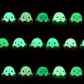 preiswerte Ostern-100 Stück leuchtende Osterkükenfiguren, Mini-Kükenstatuen zum Befüllen von Ostereiern, für Feengärten, Puppenhausdekoration, Bastelarbeiten, Frühlings- und Weihnachtsdekorationen