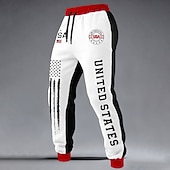 abordables jogging-Homme Drapeau américain Patriotique 250e anniversaire des États-Unis Joggings Pantalon Jogger Pantalons Taille Moyenne Taille élastique à cordon Mode Décontractée Fête Pantalon de survêtement