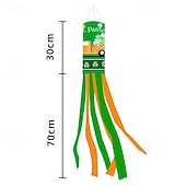 olcso Kerti zászlók, Banner-Szent Patrik-napi szélzsák zászló, ír dizájn, Szent Patrik-napi fesztivál dekoráció, színes kültéri szélzsák ünnepi ünneplésre, lóhere &amp;lóhere design.