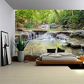baratos Tapeçarias de Parede-tapeçaria mural com paisagem de plantas naturais, arte em tapeçaria grande, decoração de fundo fotográfico, tecido para manta, cortinas, decoração para casa, quarto e sala de estar.