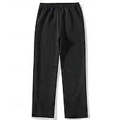 voordelige Rechtdoor Been-Voor heren Joggingbroeken Broek Joggingbroek met rechte pijpen Jacquard Trekkoord Zak Effen Comfort Zacht Casual Dagelijks Buiten Vakantie Modieus Zwart Oranje Micro-elastisch