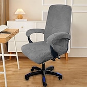 cheap Recliner Chair Cover-Office Chair Cover 3 Piece Set Four Season Modern Elastic Leaf Jacquard Machine Washable Chair Slipcover