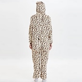 cheap Animal Costume-Kigurumi Pajamas Group Costume Onesie Costume Animal Leopard Warm Comfy Hooded Fleece Kid's Adults' Men's Women's Boys' Halloween Carnival Party Performance Homewear Dress Up