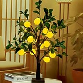 levne Dekorativní světla-60cm/23,9palcové umělé světlo na citroník, 12 citronů, 24 LED korálků, jarní/letní interiérová/venkovní dekorace do ložnice, obývacího pokoje, jídelny, noční světlo na párty