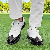 voordelige Heren Golf Schoenen-Heren golfschoenen – comfortabel wit en bordeauxrood design voor optimale prestaties en stijl op de golfbaan.