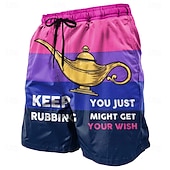 economico Retro Vintage &amp; Etica-Per uomo Banana Teiera Gergo divertente Costumi da bagno Pantaloncini da mare Pantaloncini da Surf Misura del girovita medio Divertente Casuale Vacanza al Mare Tasche Laterali fodera in rete Coulisse