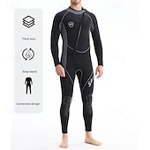cheap Wetsuits &amp; Diving Suits-Men's 1.5mm Neoprene Diving Suit Full Wetsuit Rash Guard Stretchy Long Sleeve Front Zipper - Surfing Snorkeling Scuba Patchwork Winter