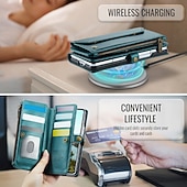 cheap Samsung Cases-Phone Case For Samsung Galaxy Z Fold 7 Wallet Case with Lanyard with Wrist Strap Kickstand TPU PU Leather